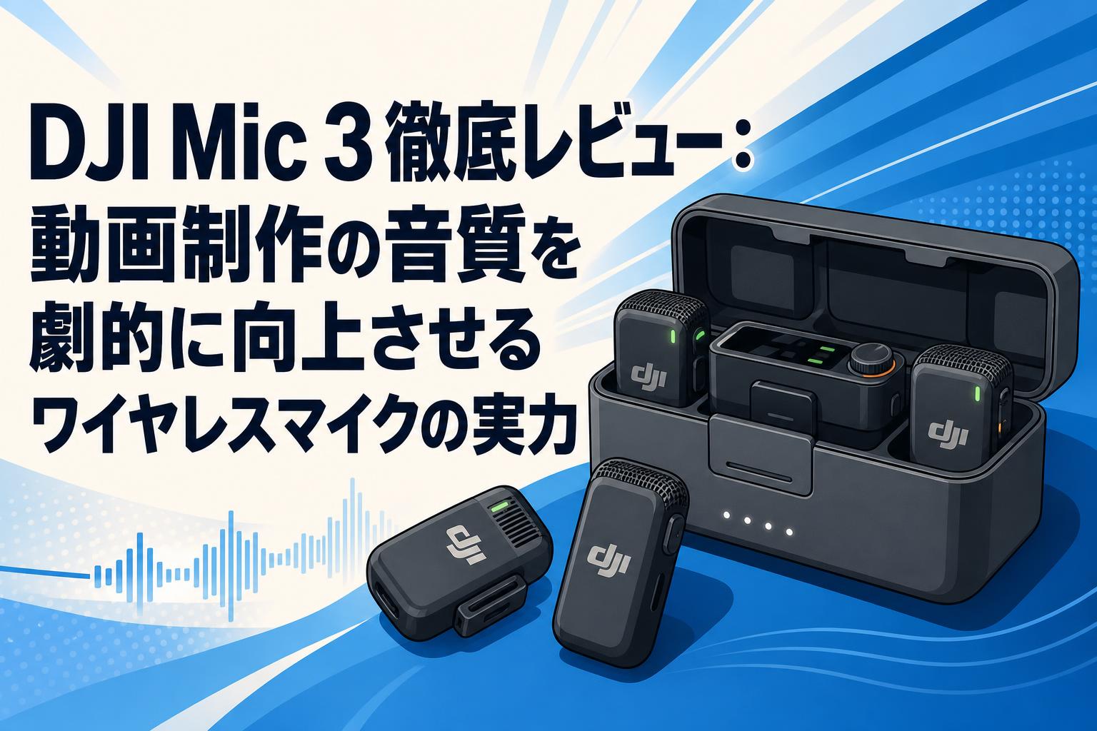 DJI Mic 3徹底レビュー：動画制作の音質を劇的に向上させるワイヤレスマイクの実力