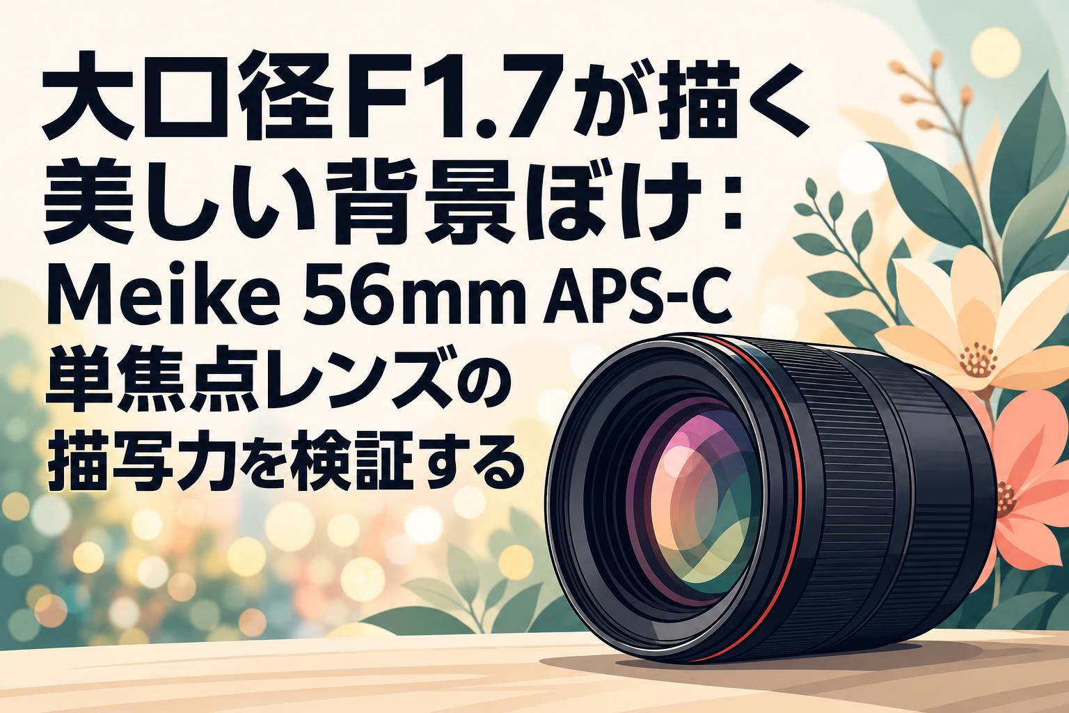 大口径F1.7が描く美しい背景ぼけ：Meike 56mm APS-C単焦点レンズの描写力を検証する