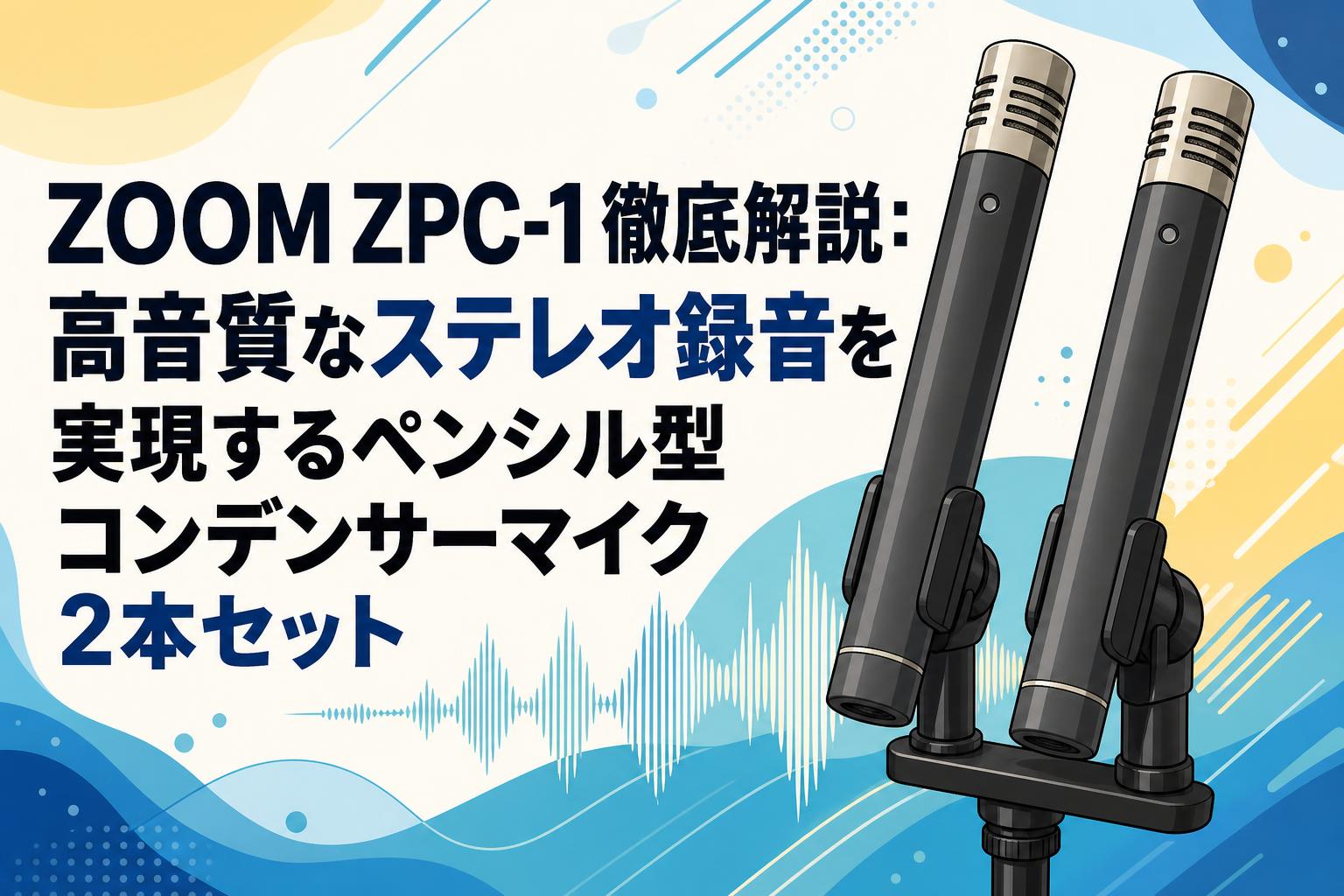 ZOOM ZPC-1徹底解説：高音質なステレオ録音を実現するペンシル型コンデンサーマイク2本セット