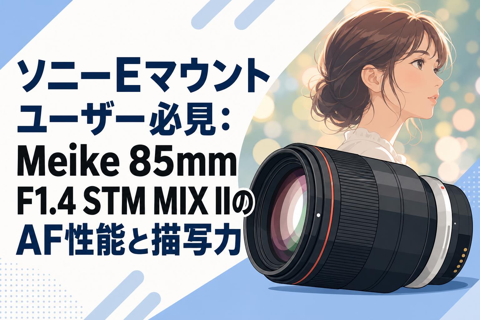 ソニーEマウントユーザー必見：Meike 85mm F1.4 STM MIX IIのAF性能と描写力