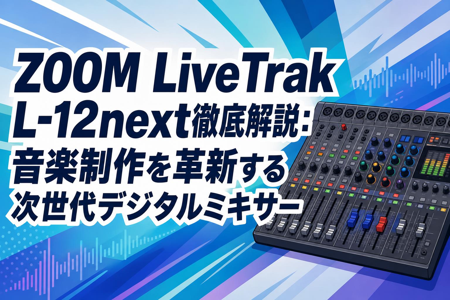 ZOOM LiveTrak L-12next徹底解説：音楽制作を革新する次世代デジタルミキサー