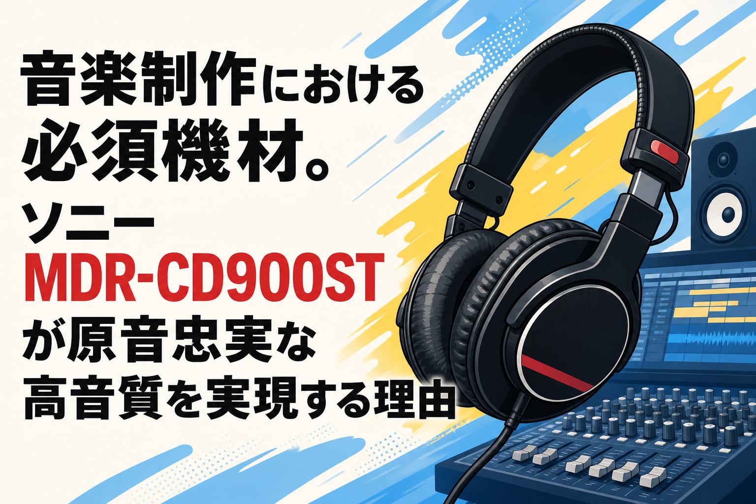 音楽制作における必須機材。ソニーMDR-CD900STが原音忠実な高音質を実現する理由