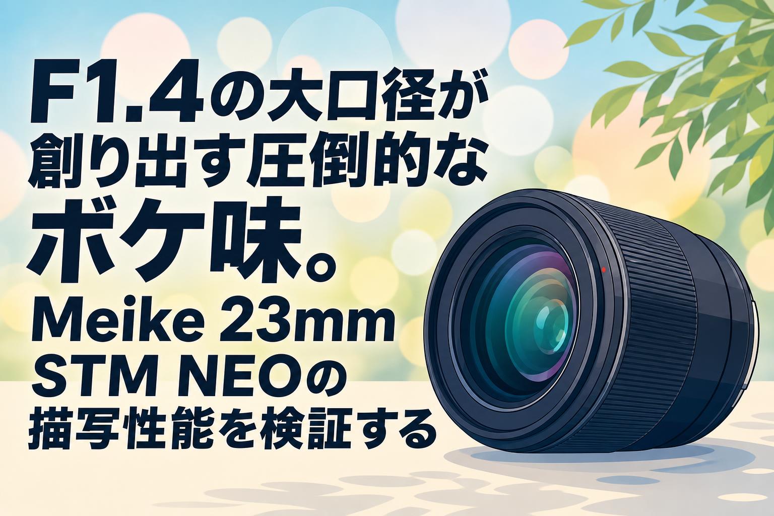 F1.4の大口径が創り出す圧倒的なボケ味。Meike 23mm STM NEOの描写性能を検証する