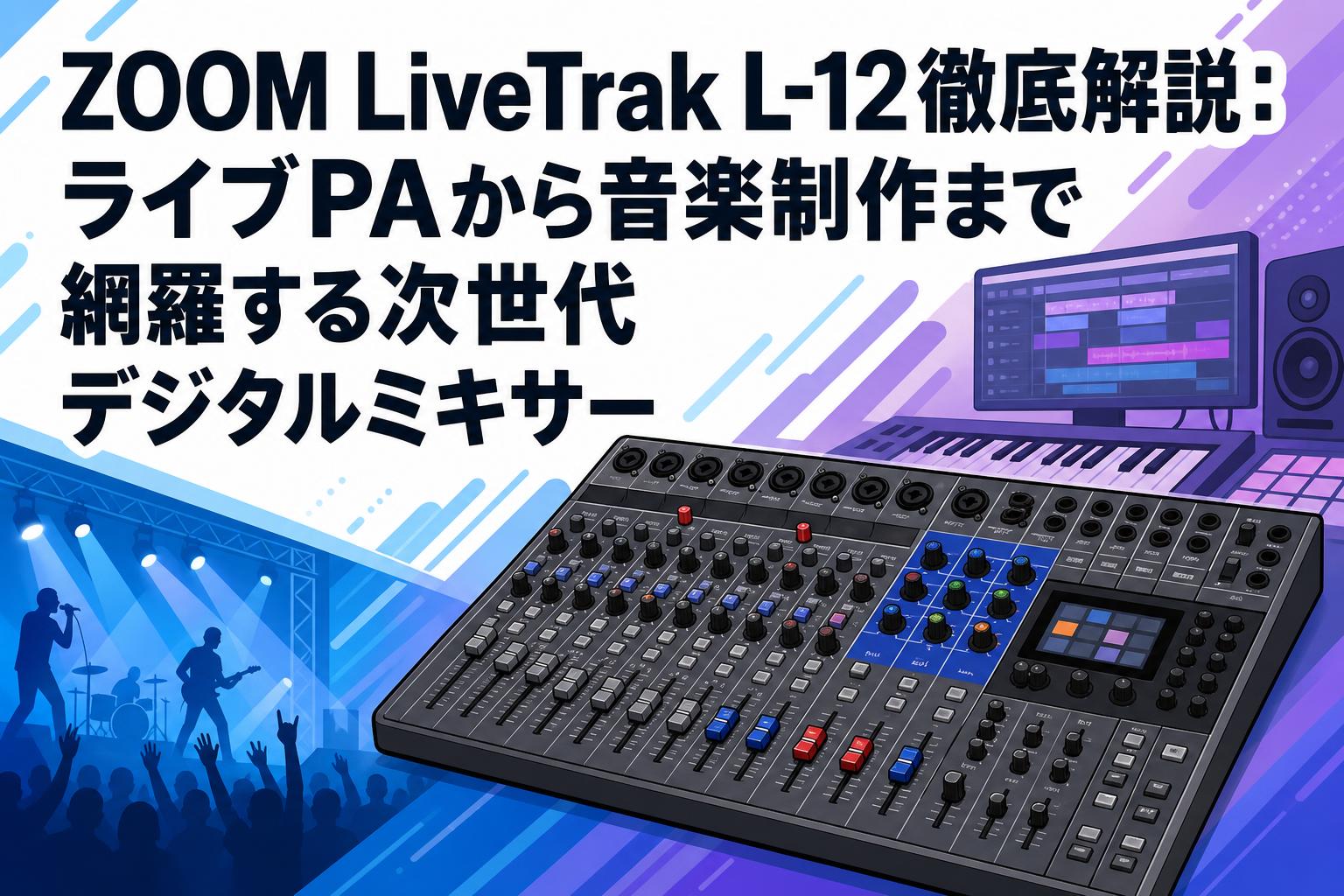 ZOOM LiveTrak L-12徹底解説：ライブPAから音楽制作まで網羅する次世代デジタルミキサー