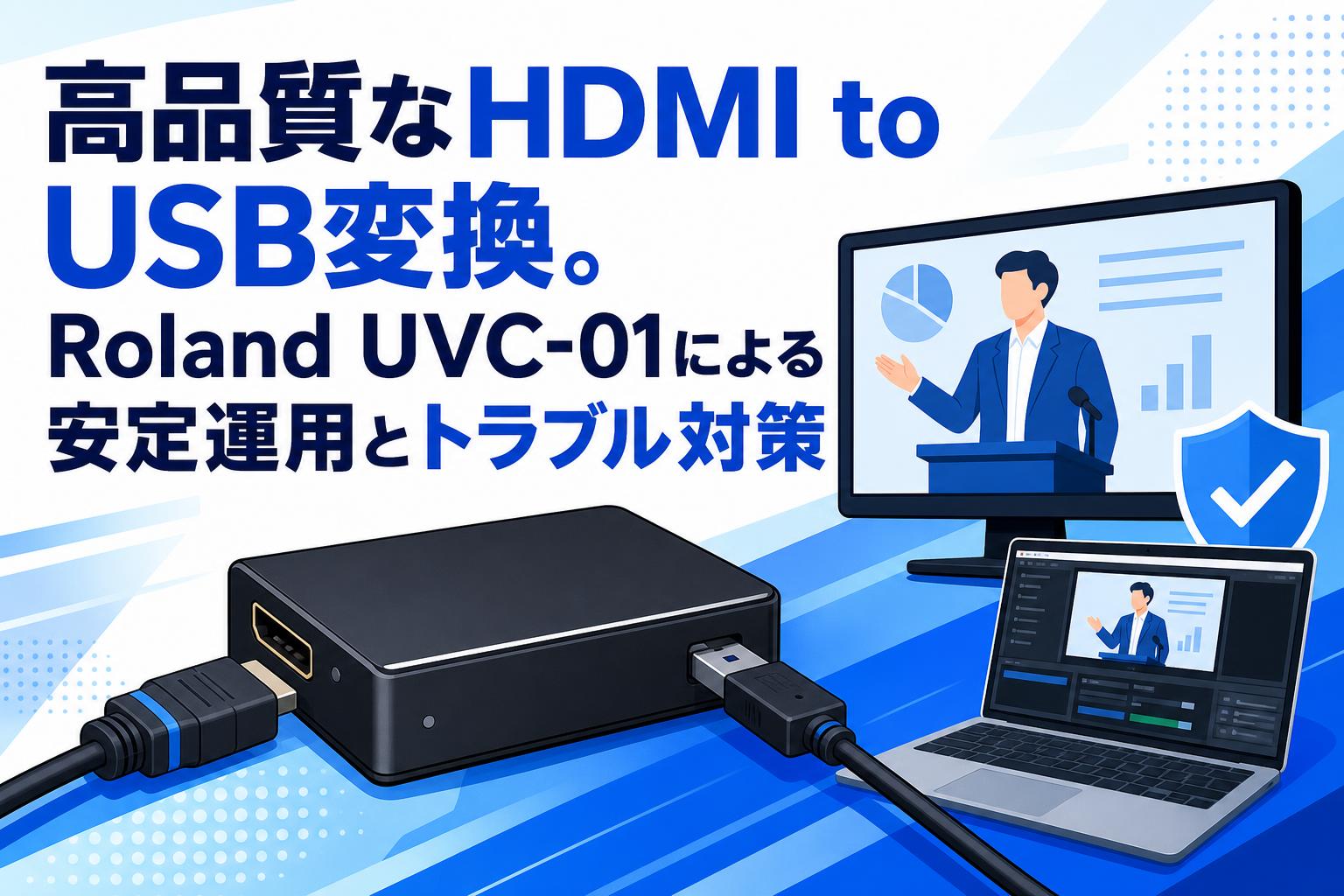 高品質なHDMI to USB変換。Roland UVC-01による安定運用とトラブル対策