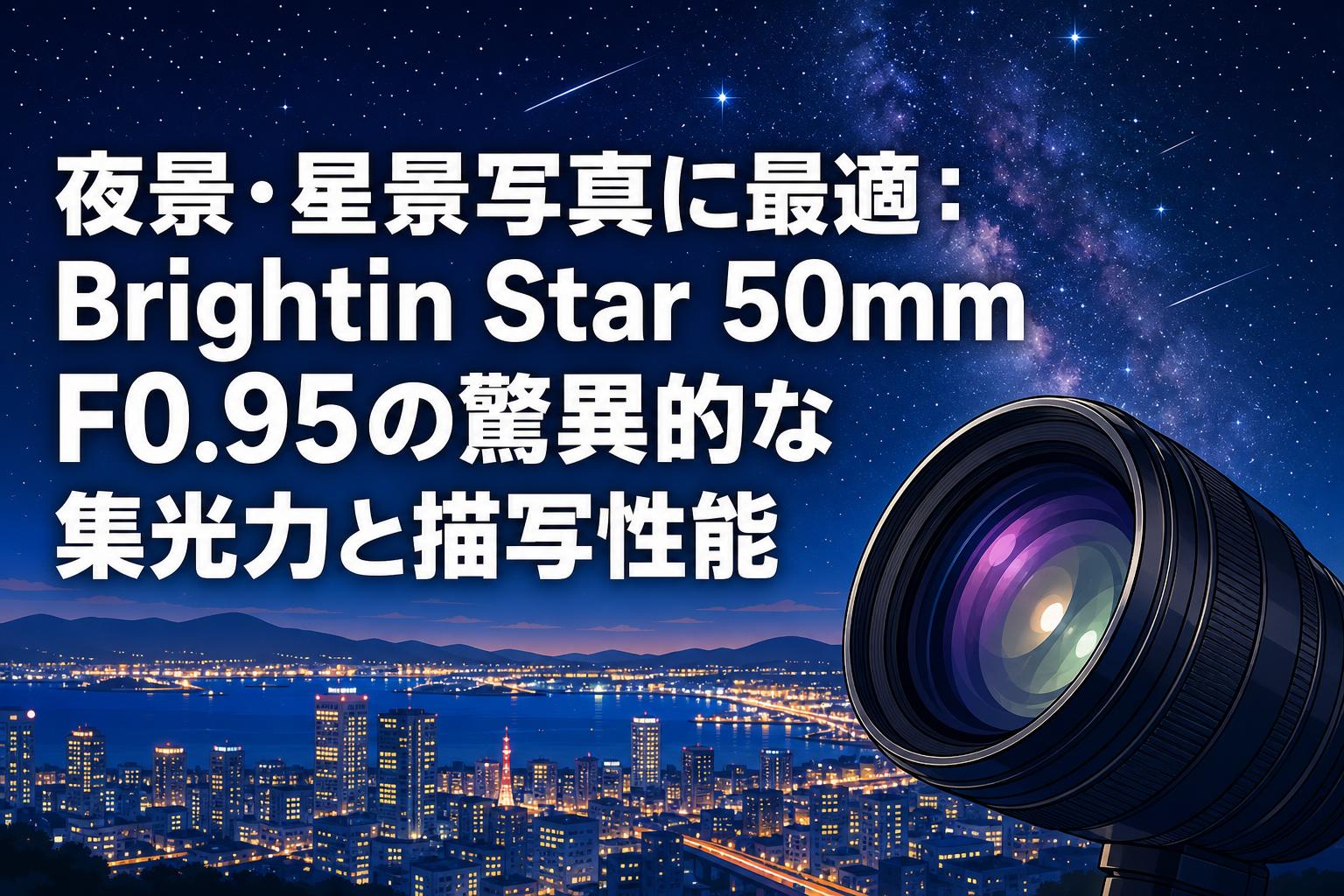 夜景・星景写真に最適：Brightin Star 50mm F0.95の驚異的な集光力と描写性能