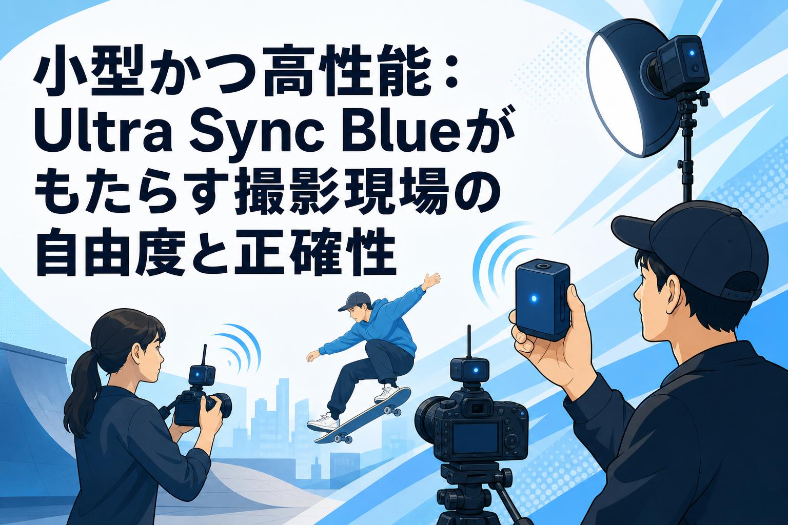 小型かつ高性能：Ultra Sync Blueがもたらす撮影現場の自由度と正確性