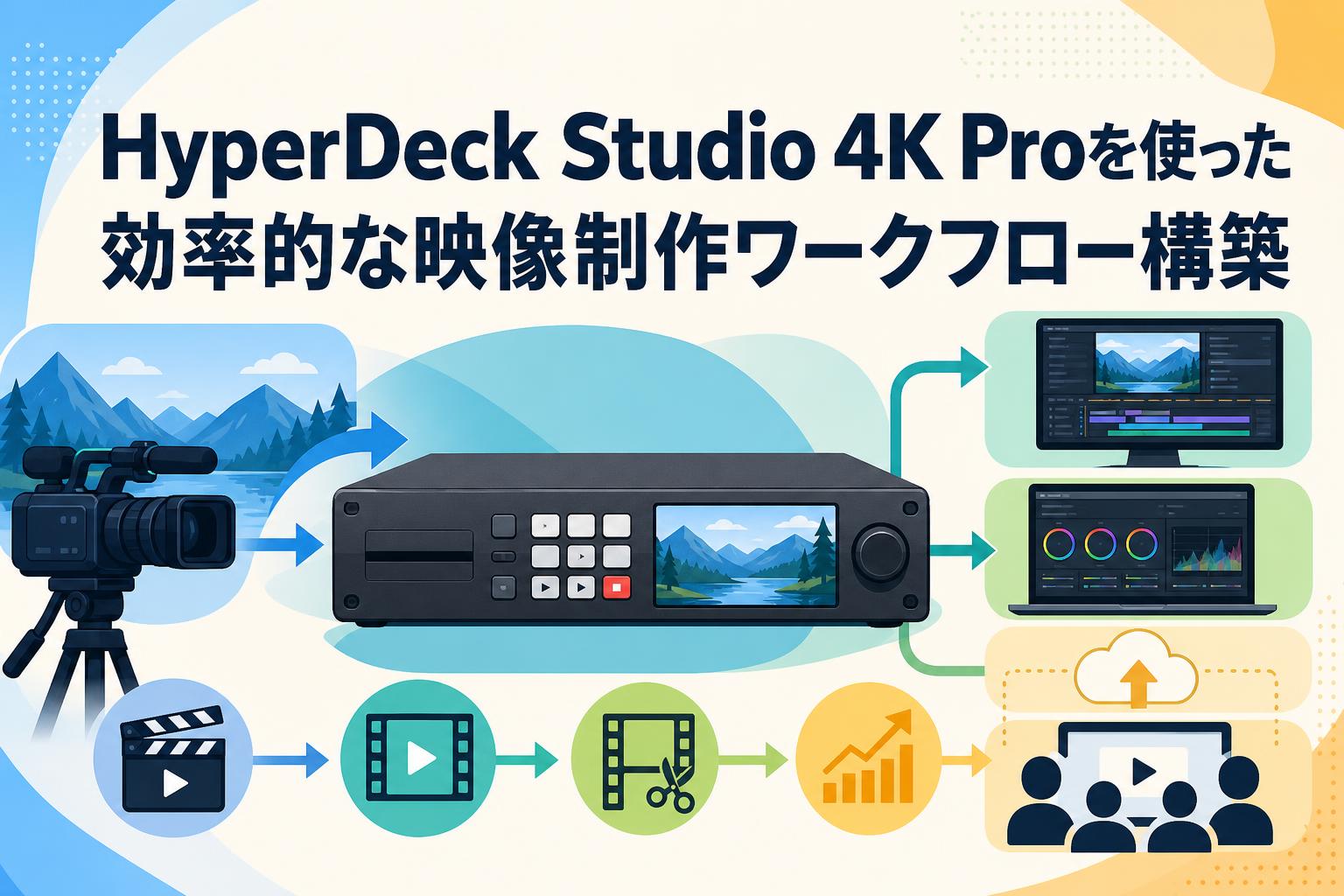 HyperDeck Studio 4K Proを使った効率的な映像制作ワークフロー構築