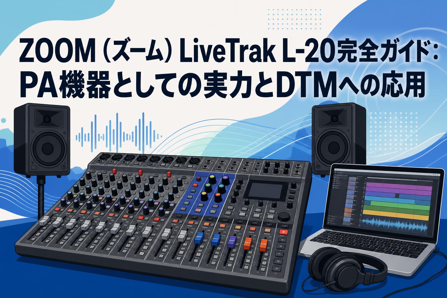 ZOOM（ズーム）LiveTrak L-20完全ガイド：PA機器としての実力とDTMへの応用