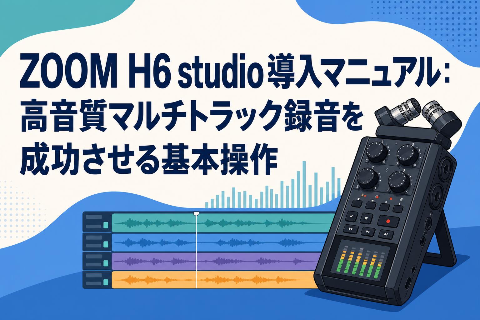ZOOM H6 studio導入マニュアル：高音質マルチトラック録音を成功させる基本操作