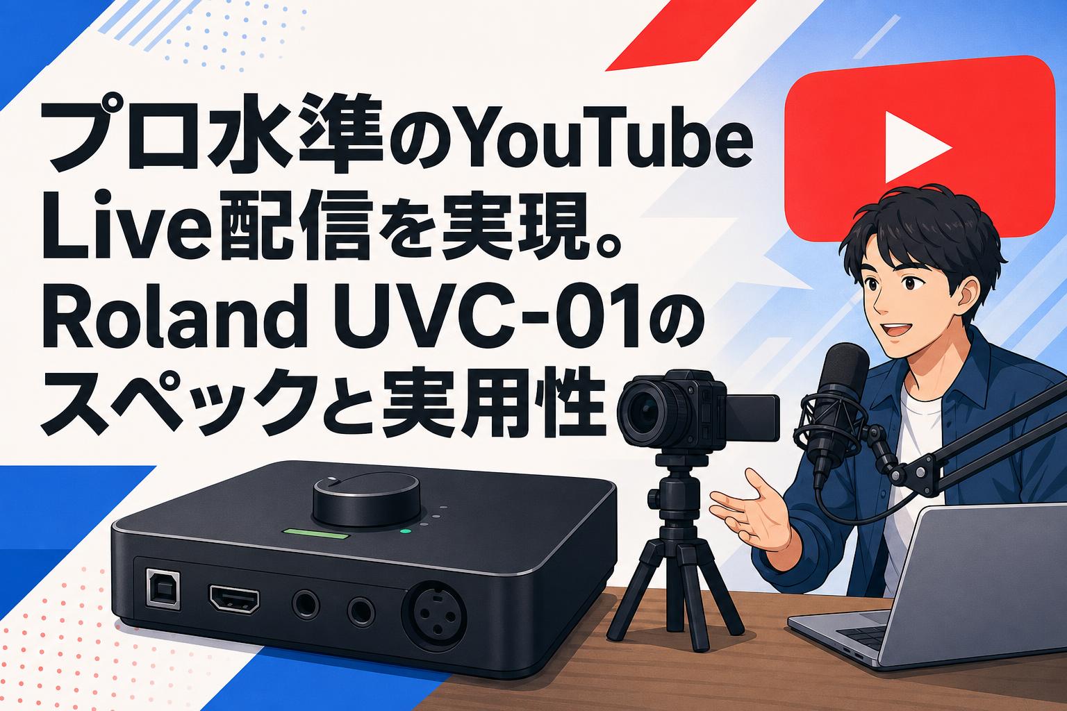 プロ水準のYouTube Live配信を実現。Roland UVC-01のスペックと実用性