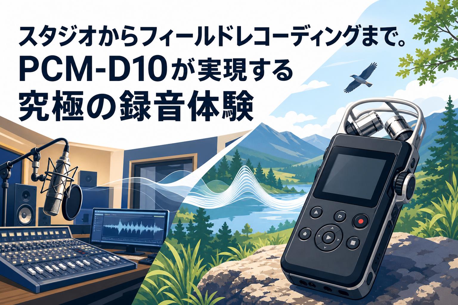 スタジオからフィールドレコーディングまで。PCM-D10が実現する究極の録音体験