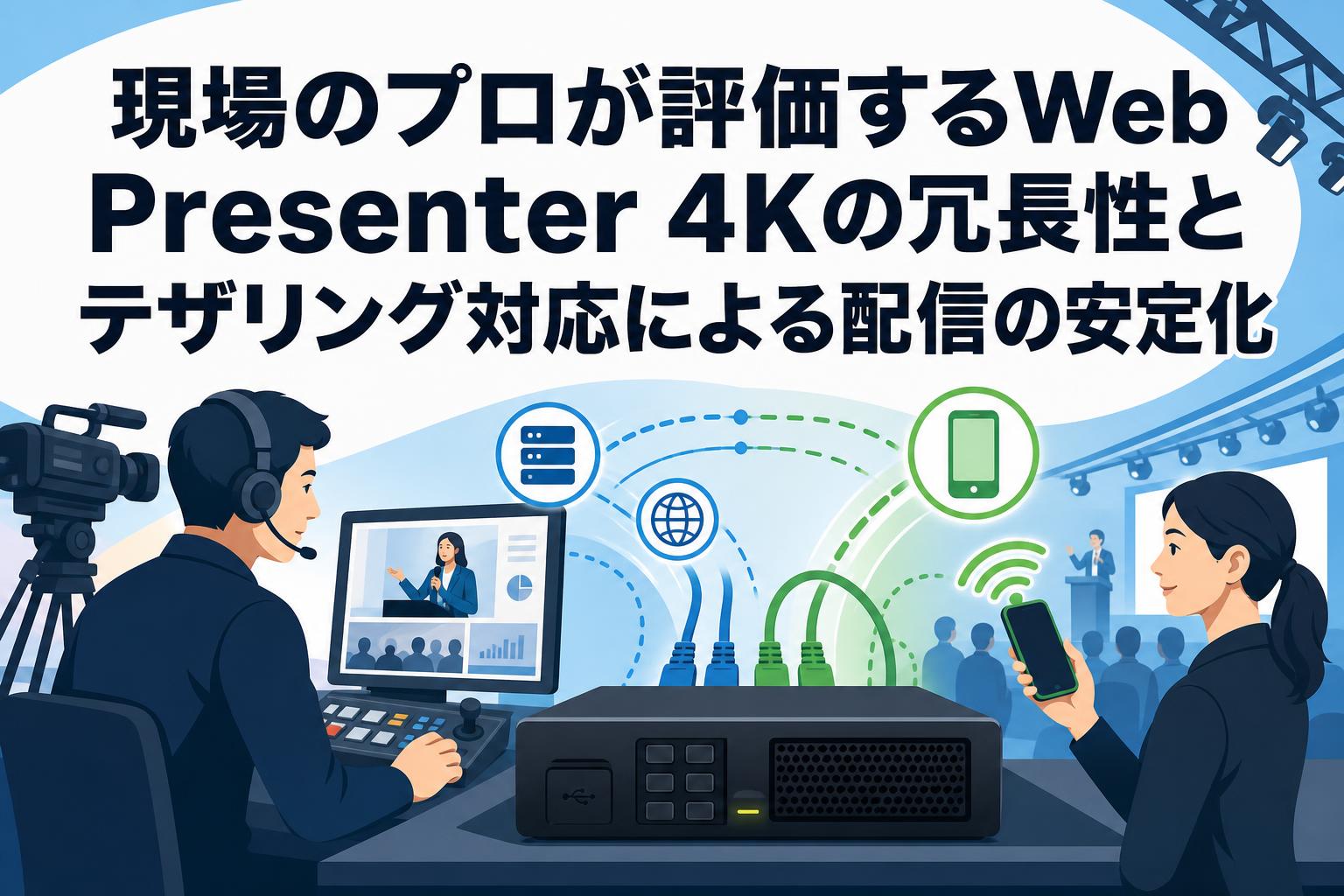 現場のプロが評価するWeb Presenter 4Kの冗長性とテザリング対応による配信の安定化