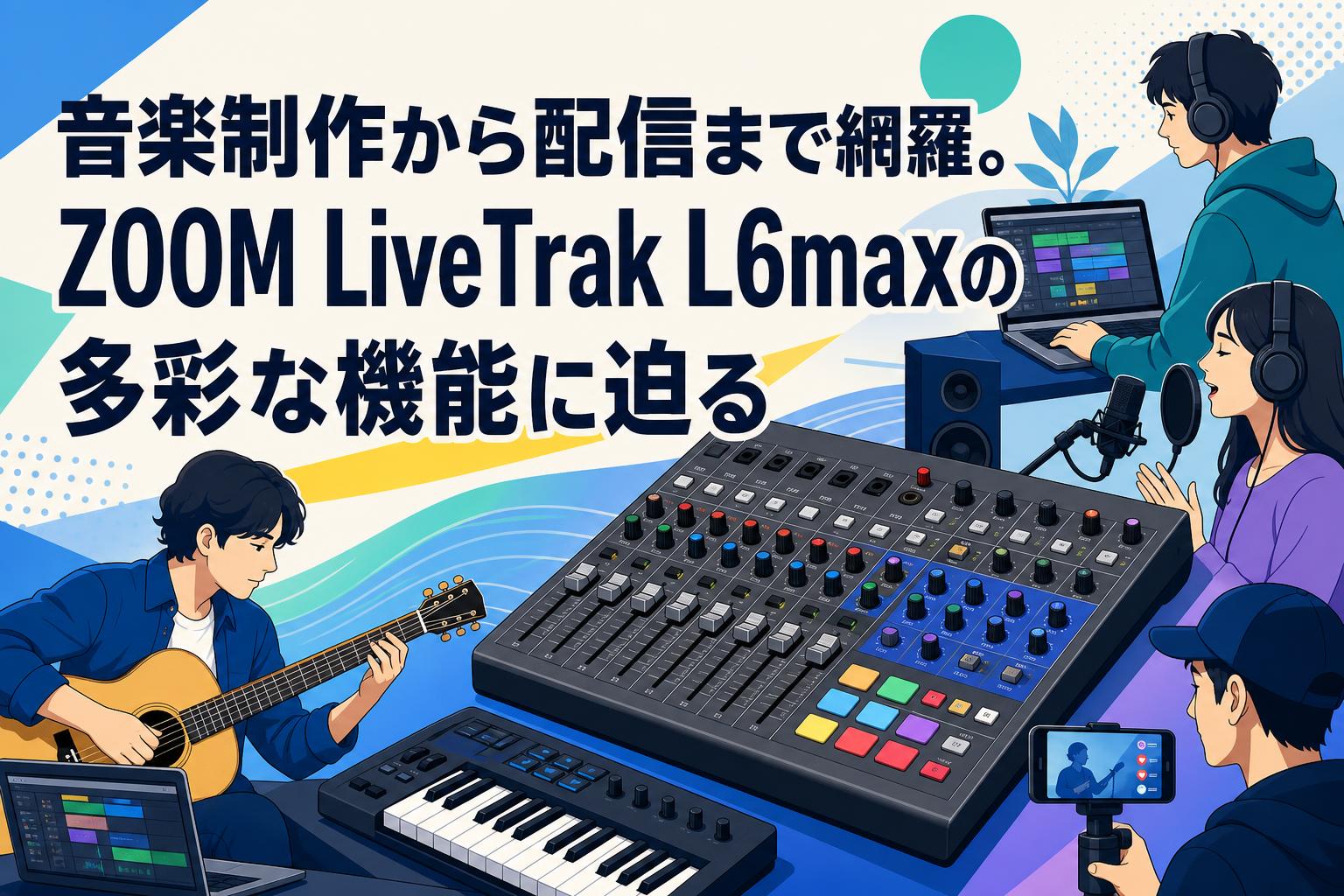音楽制作から配信まで網羅。ZOOM LiveTrak L6maxの多彩な機能に迫る