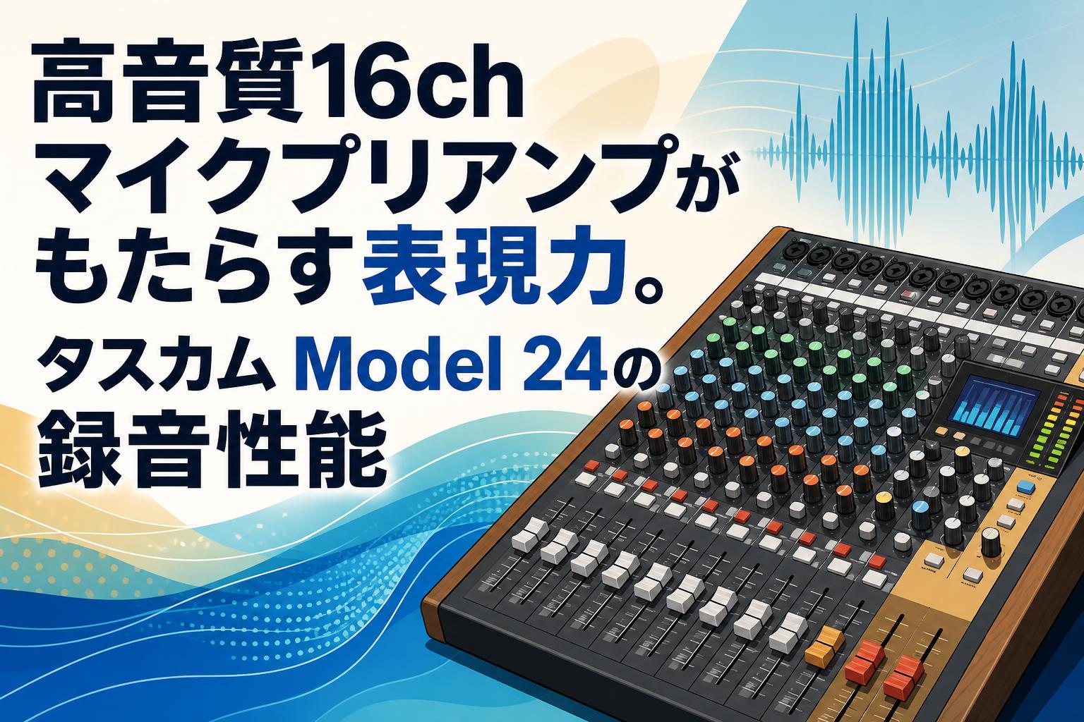 高音質16chマイクプリアンプがもたらす表現力。タスカム Model 24の録音性能