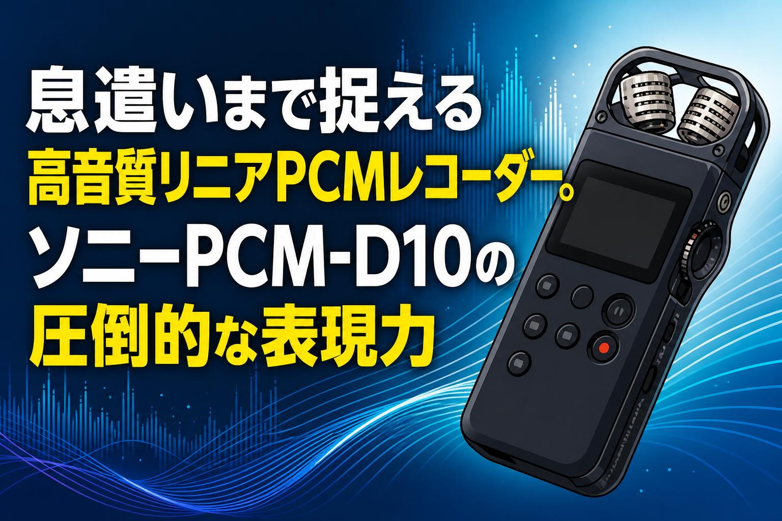 息遣いまで捉える高音質リニアPCMレコーダー。ソニーPCM-D10の圧倒的な表現力