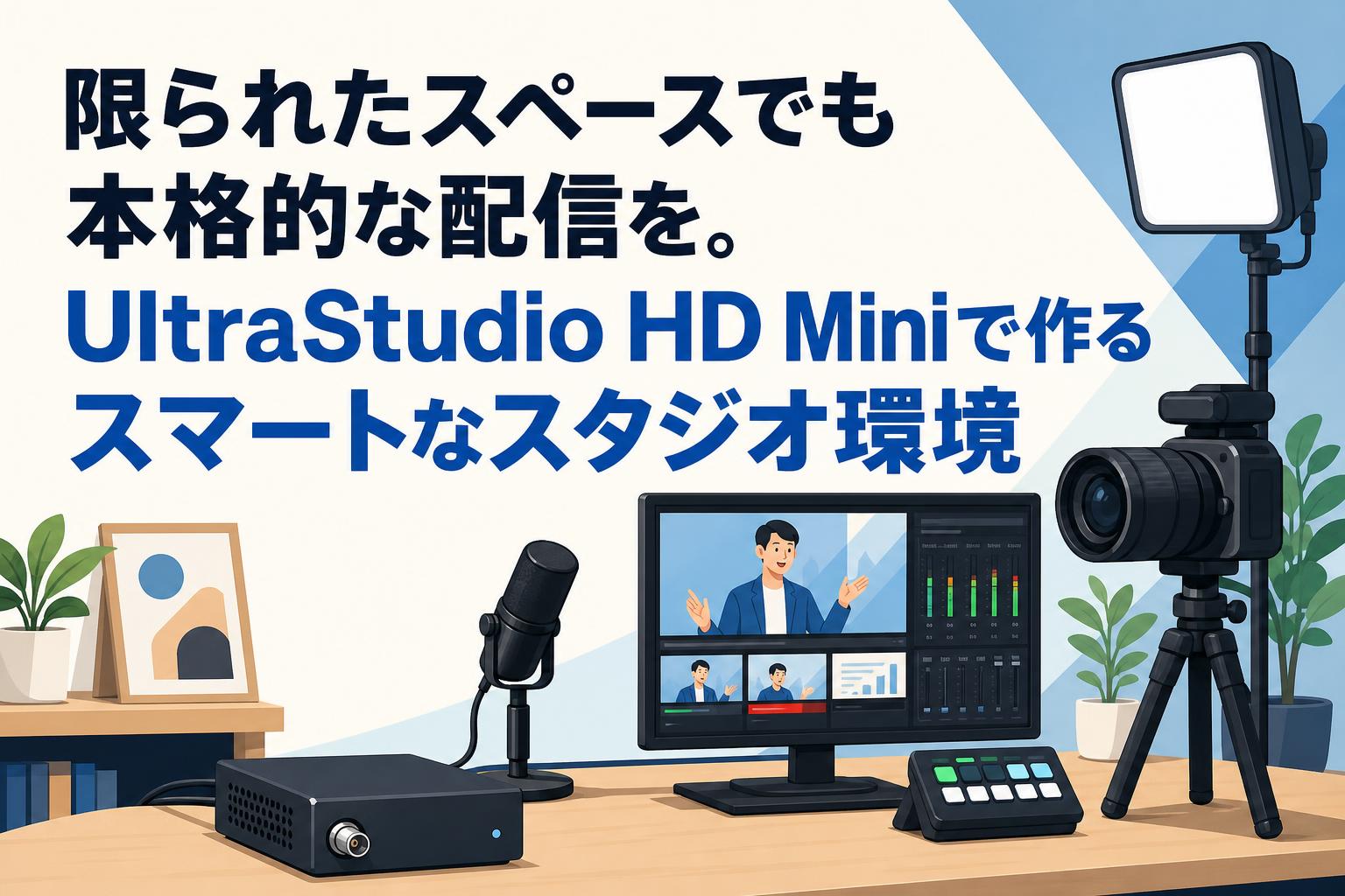 限られたスペースでも本格的な配信を。UltraStudio HD Miniで作るスマートなスタジオ環境