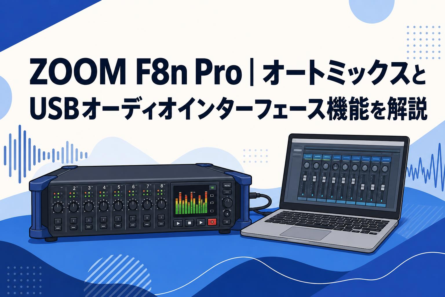 ZOOM F8n Pro｜オートミックスとUSBオーディオインターフェース機能を解説