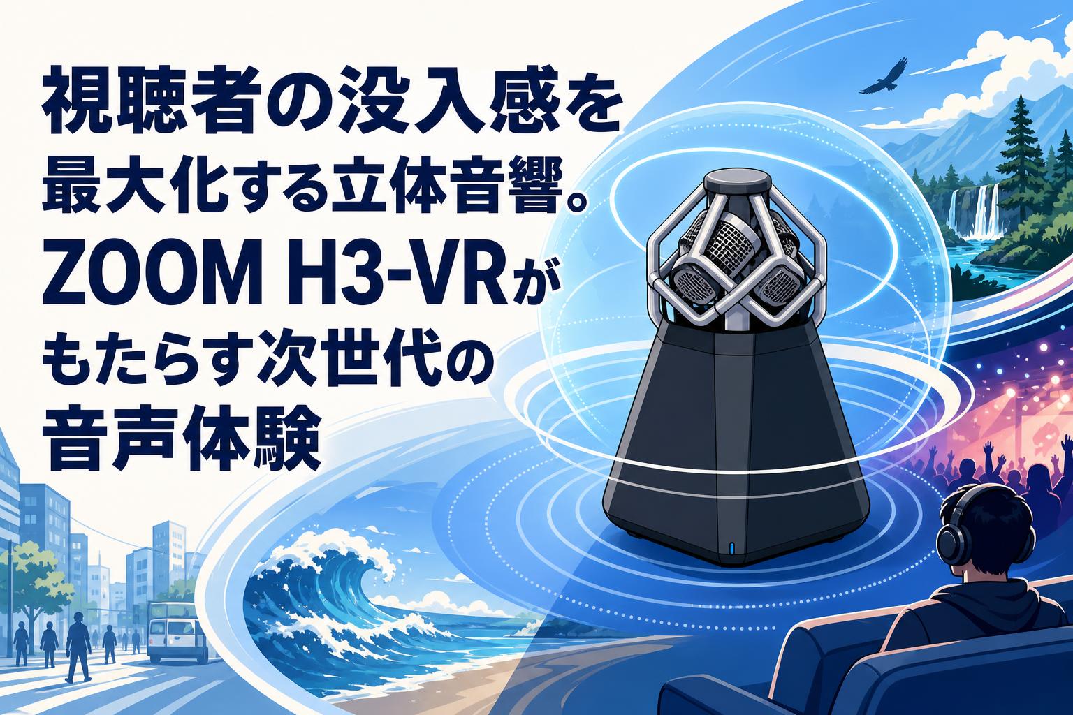 視聴者の没入感を最大化する立体音響。ZOOM H3-VRがもたらす次世代の音声体験
