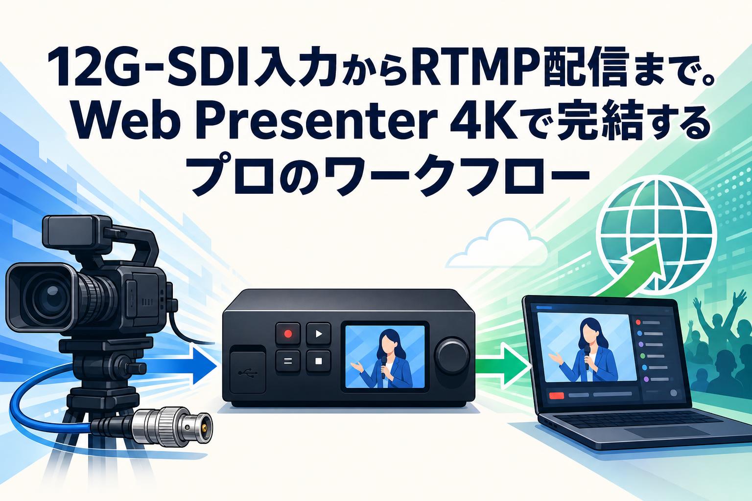 12G-SDI入力からRTMP配信まで。Web Presenter 4Kで完結するプロのワークフロー