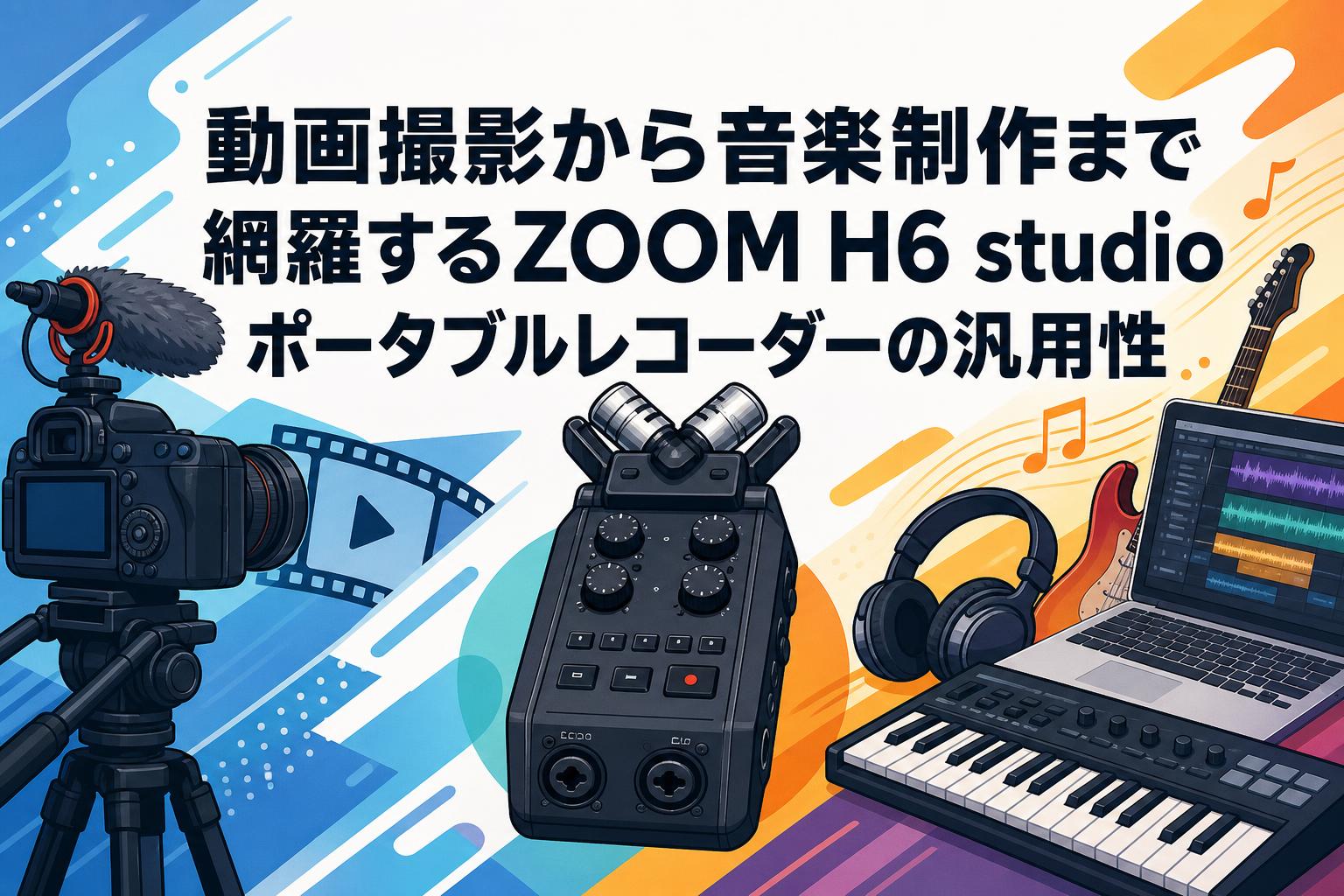 動画撮影から音楽制作まで網羅するZOOM H6 studioポータブルレコーダーの汎用性