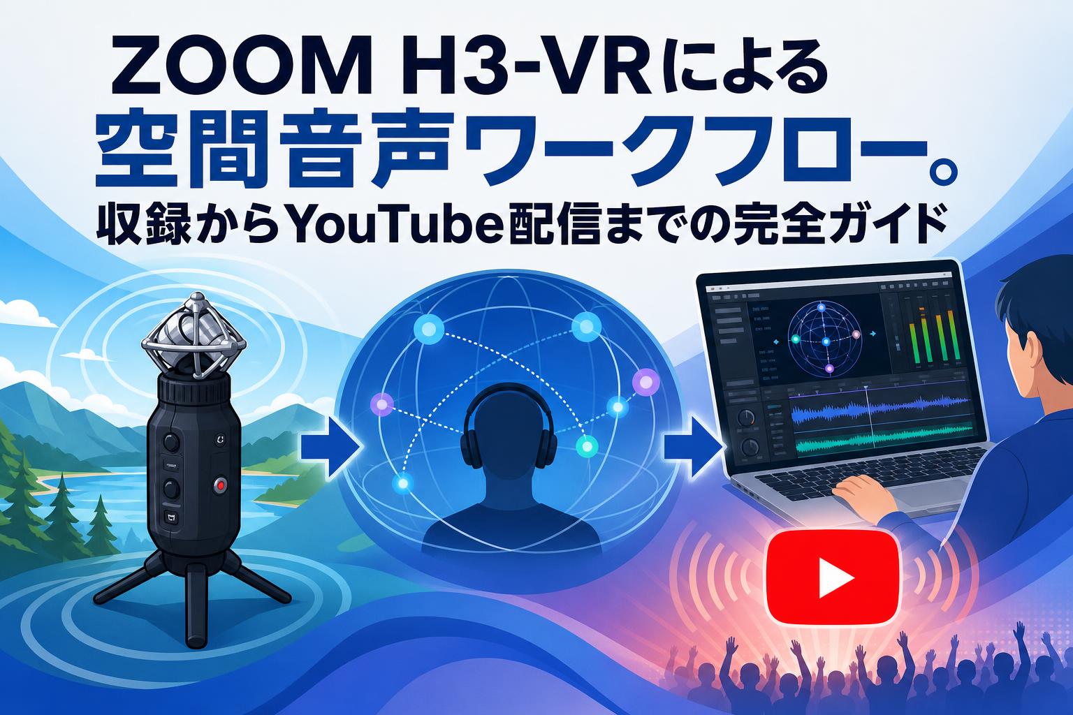 ZOOM H3-VRによる空間音声ワークフロー。収録からYouTube配信までの完全ガイド