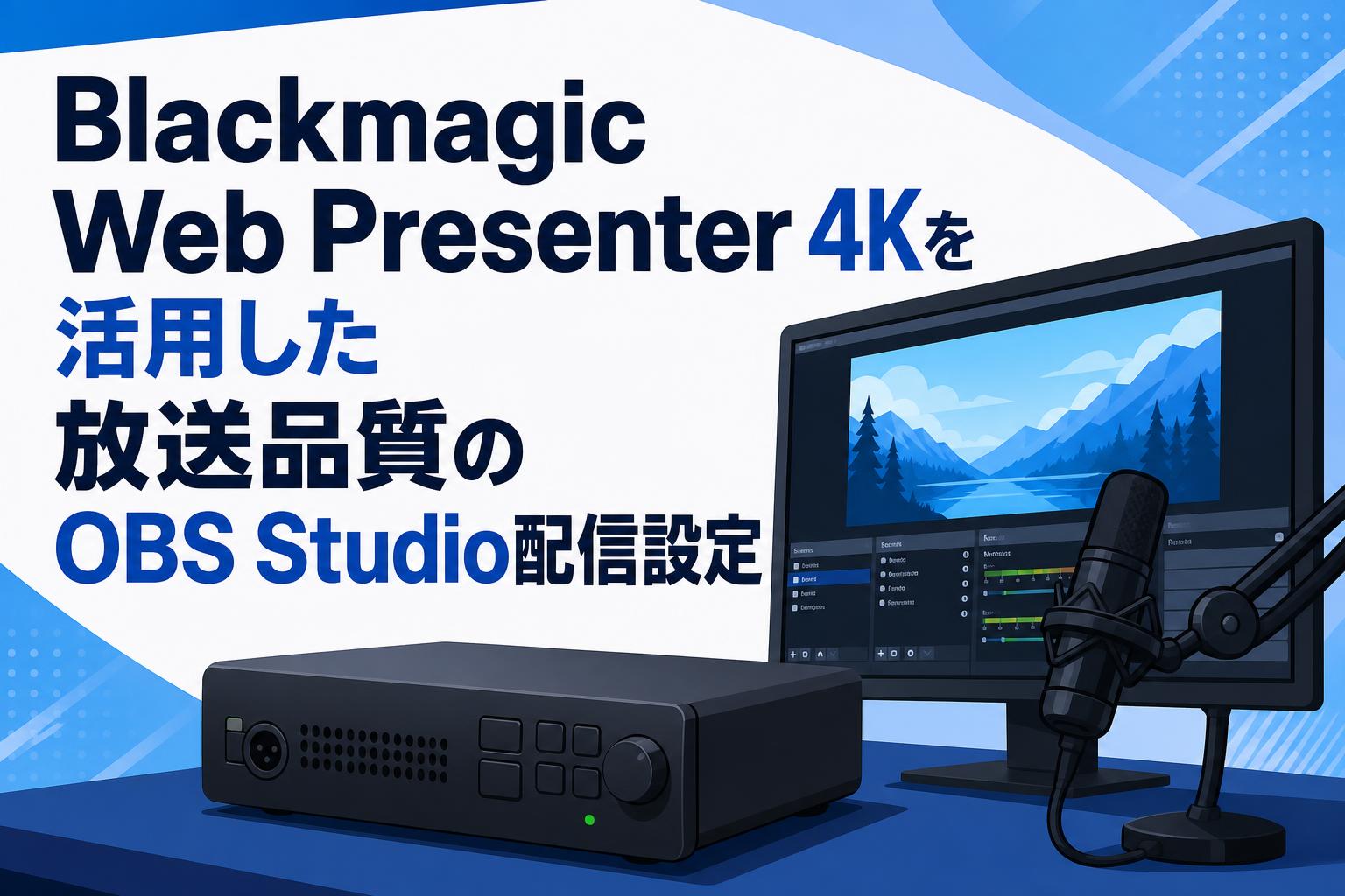 Blackmagic Web Presenter 4Kを活用した放送品質のOBS Studio配信設定