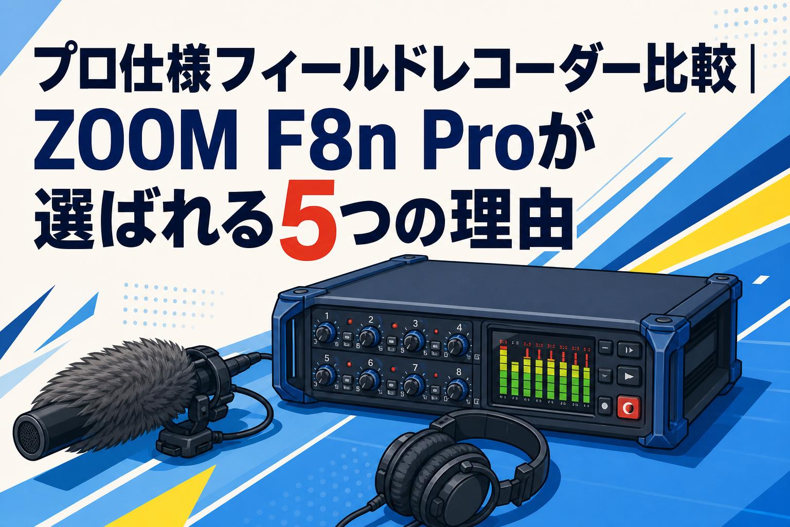 プロ仕様フィールドレコーダー比較｜ZOOM F8n Proが選ばれる5つの理由