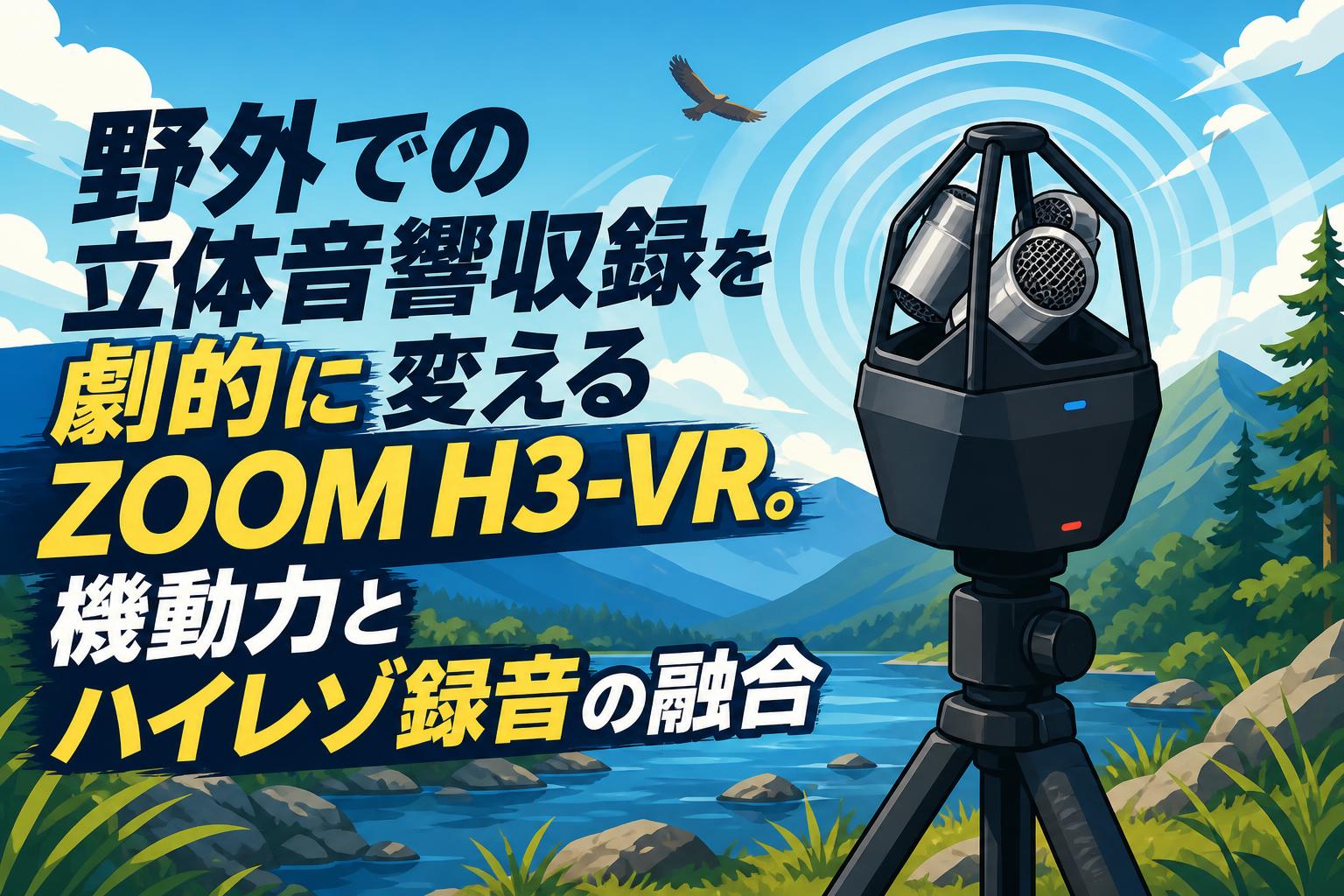 野外での立体音響収録を劇的に変えるZOOM H3-VR。機動力とハイレゾ録音の融合