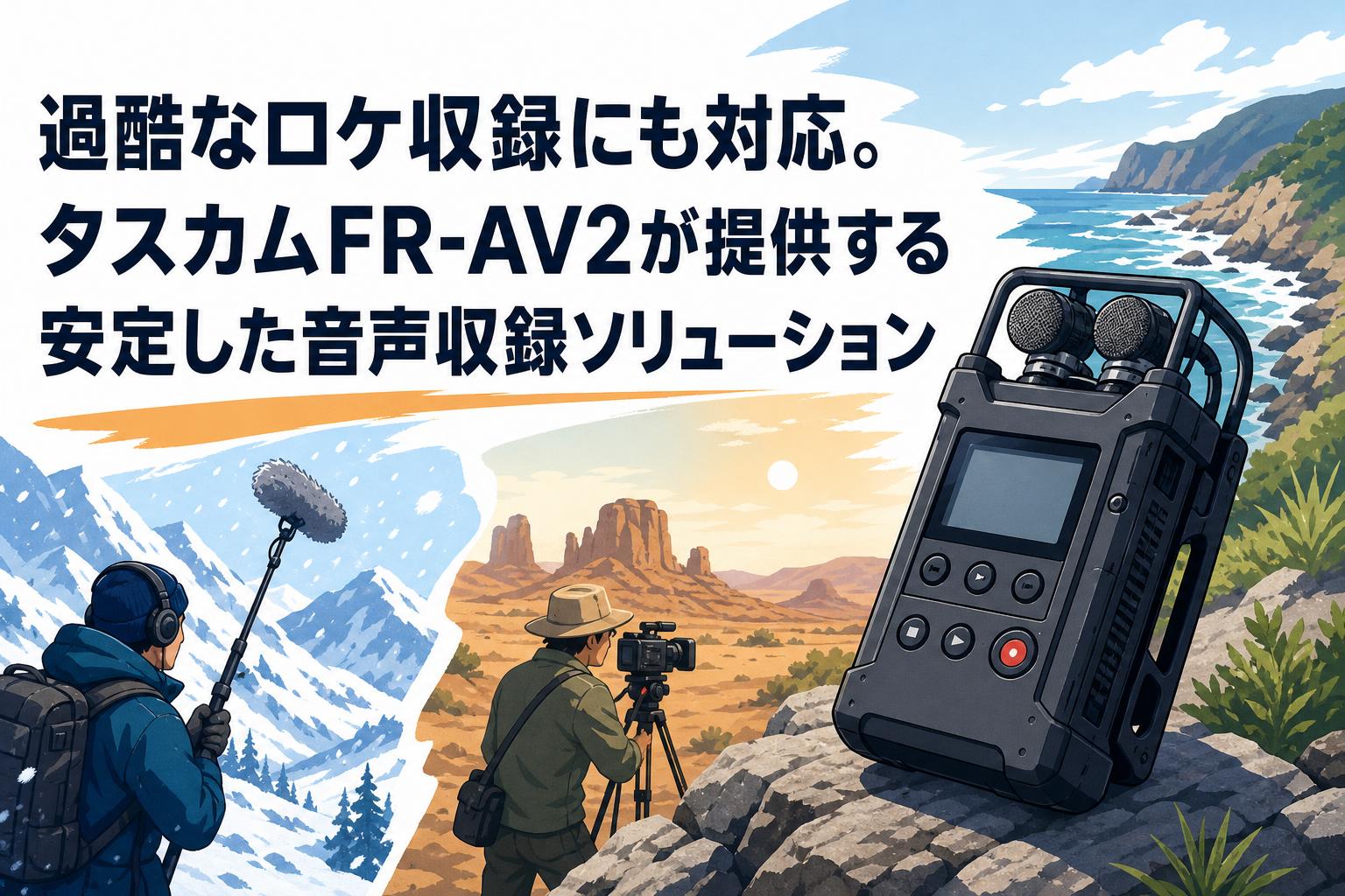 過酷なロケ収録にも対応。タスカムFR-AV2が提供する安定した音声収録ソリューション