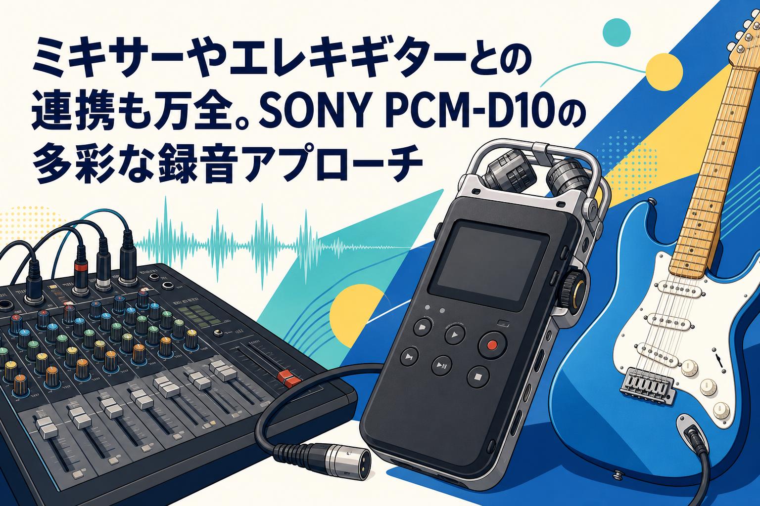 ミキサーやエレキギターとの連携も万全。SONY PCM-D10の多彩な録音アプローチ