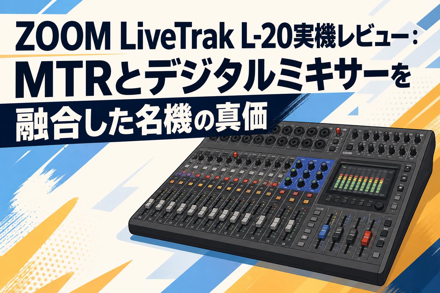 ZOOM LiveTrak L-20実機レビュー：MTRとデジタルミキサーを融合した名機の真価