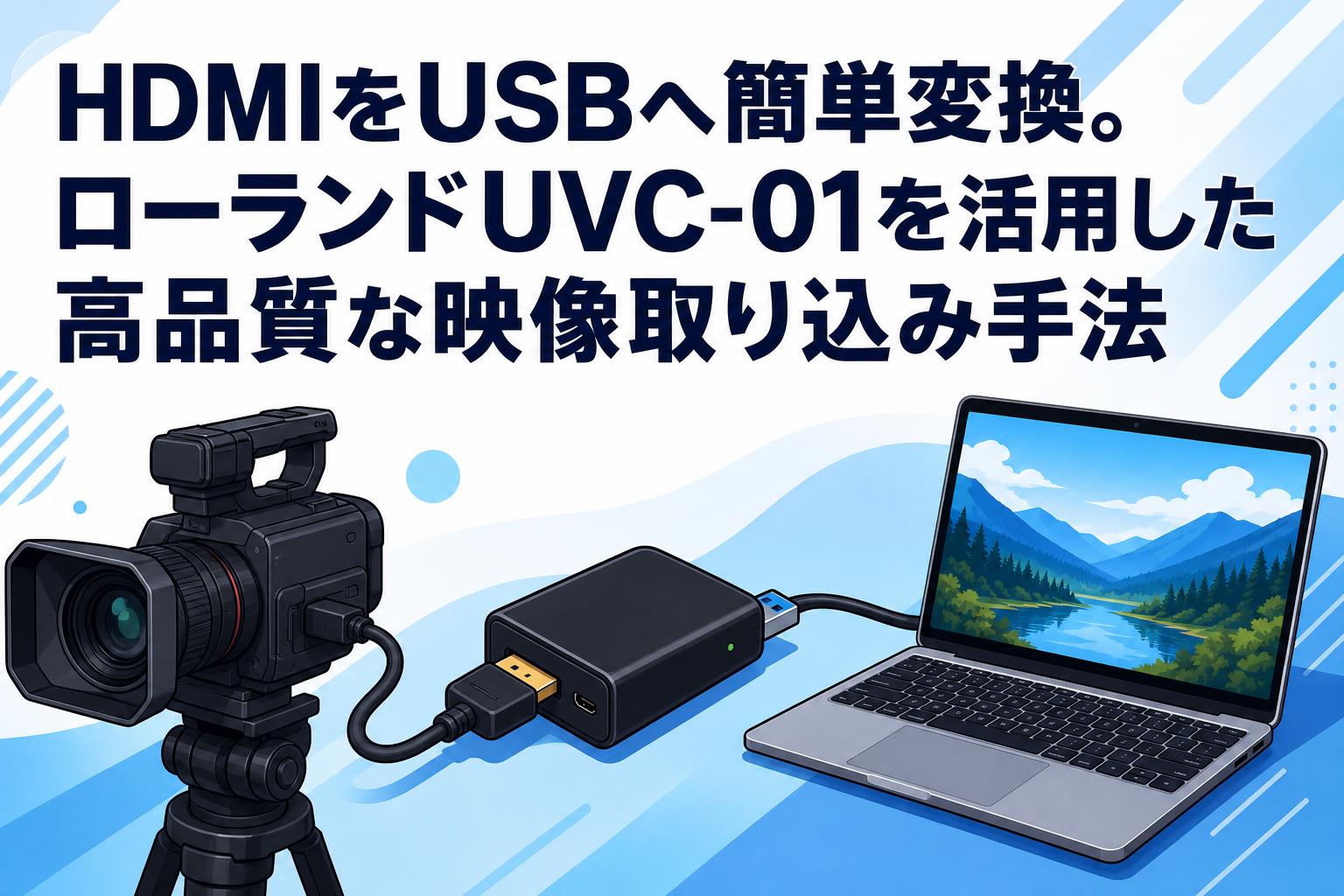 HDMIをUSBへ簡単変換。ローランドUVC-01を活用した高品質な映像取り込み手法