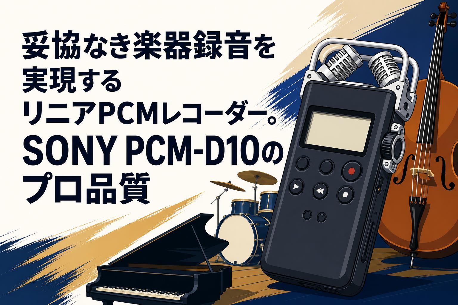 妥協なき楽器録音を実現するリニアPCMレコーダー。SONY PCM-D10のプロ品質