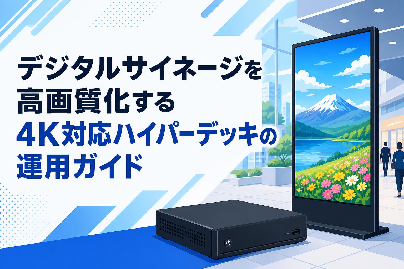 デジタルサイネージを高画質化する4K対応ハイパーデッキの運用ガイド