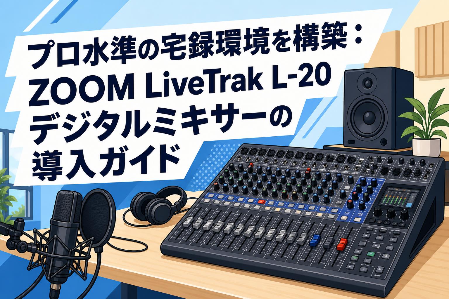 プロ水準の宅録環境を構築：ZOOM LiveTrak L-20デジタルミキサーの導入ガイド