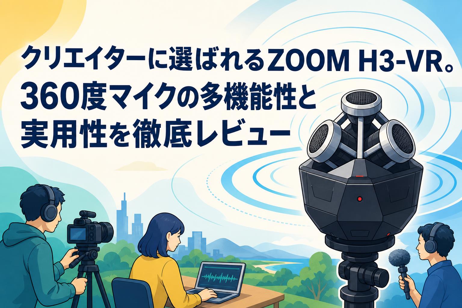 クリエイターに選ばれるZOOM H3-VR。360度マイクの多機能性と実用性を徹底レビュー