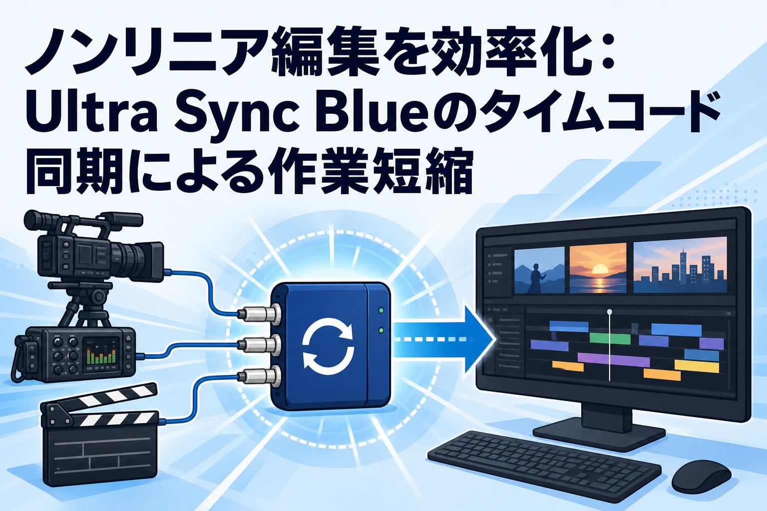 ノンリニア編集を効率化：Ultra Sync Blueのタイムコード同期による作業短縮