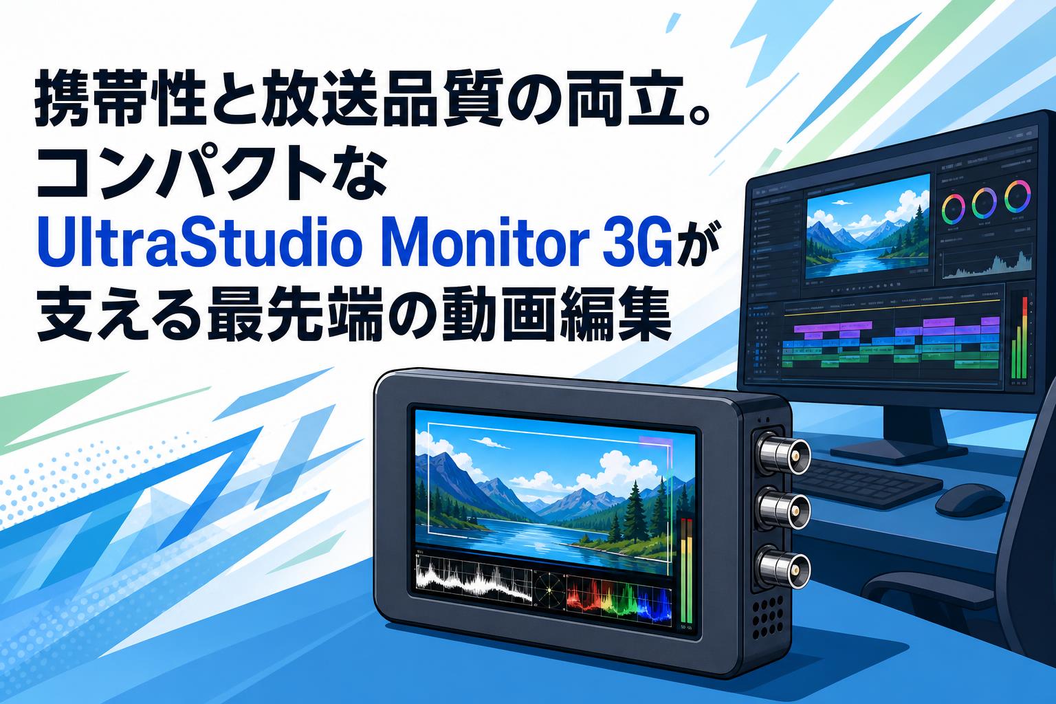 携帯性と放送品質の両立。コンパクトなUltraStudio Monitor 3Gが支える最先端の動画編集