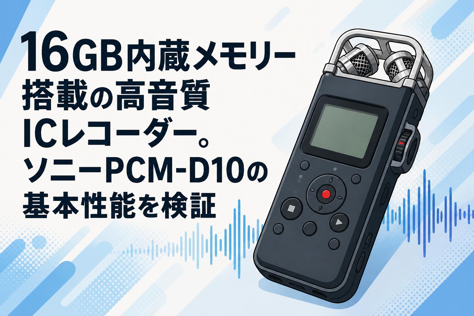 16GB内蔵メモリー搭載の高音質ICレコーダー。ソニーPCM-D10の基本性能を検証