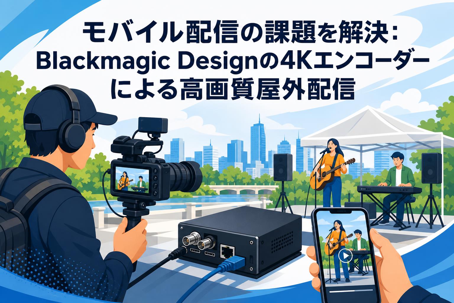 モバイル配信の課題を解決：Blackmagic Designの4Kエンコーダーによる高画質屋外配信