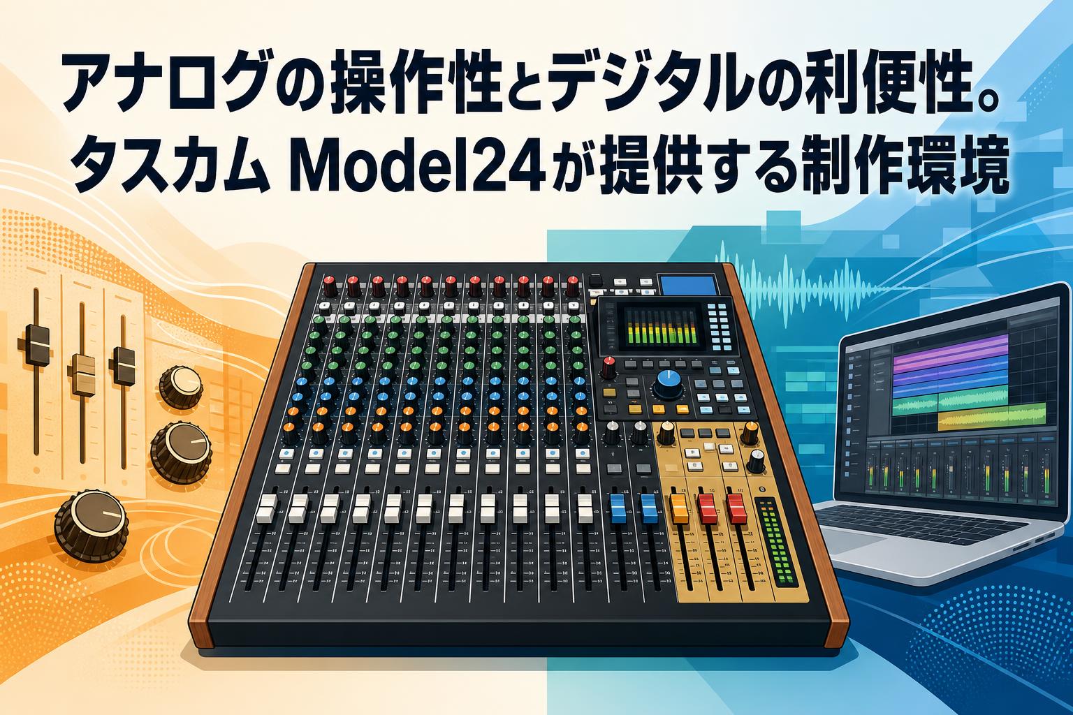 アナログの操作性とデジタルの利便性。タスカム Model24が提供する制作環境