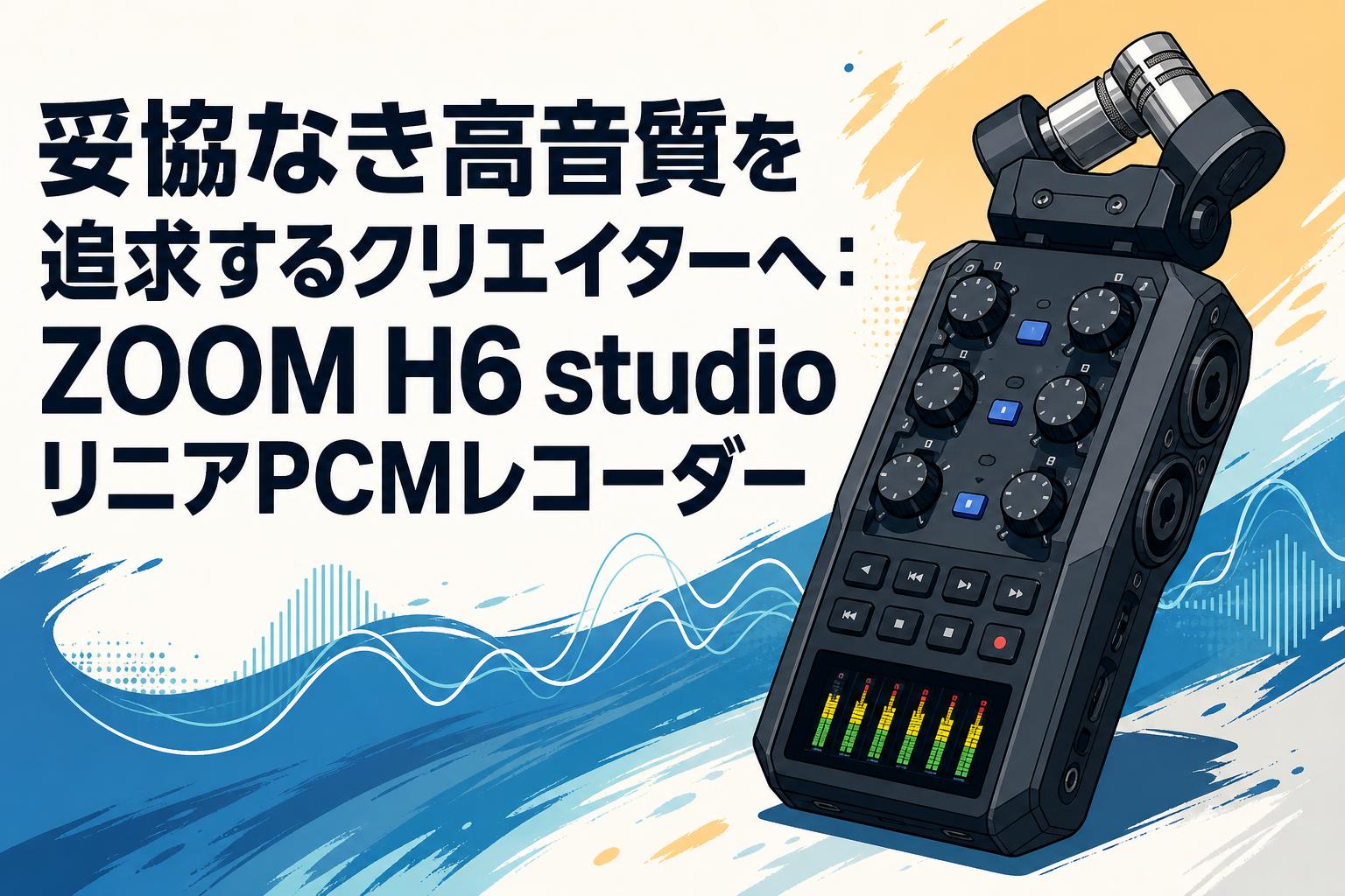 妥協なき高音質を追求するクリエイターへ：ZOOM H6 studioリニアPCMレコーダー