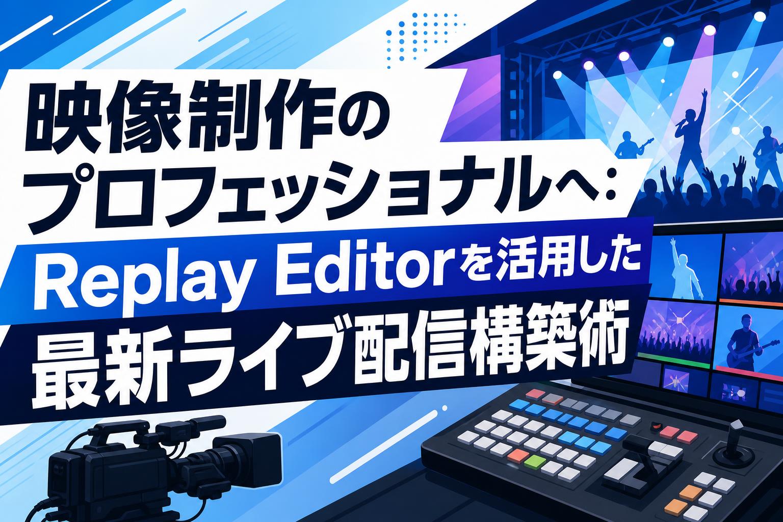 映像制作のプロフェッショナルへ：Replay Editorを活用した最新ライブ配信構築術