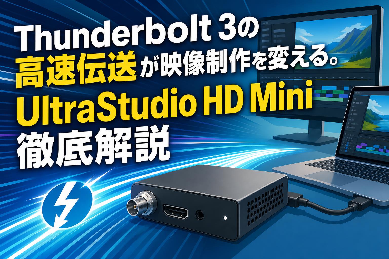 Thunderbolt 3の高速伝送が映像制作を変える。UltraStudio HD Mini徹底解説