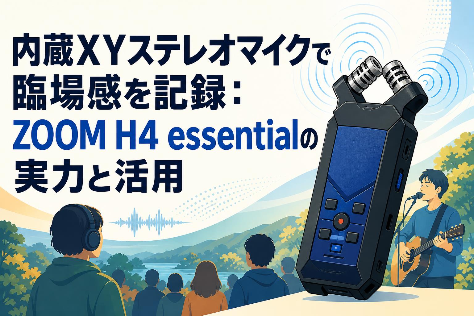 内蔵XYステレオマイクで臨場感を記録：ZOOM H4 essentialの実力と活用