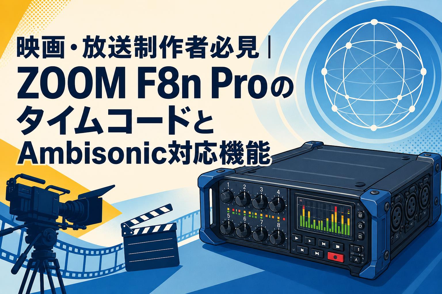 映画・放送制作者必見｜ZOOM F8n ProのタイムコードとAmbisonic対応機能