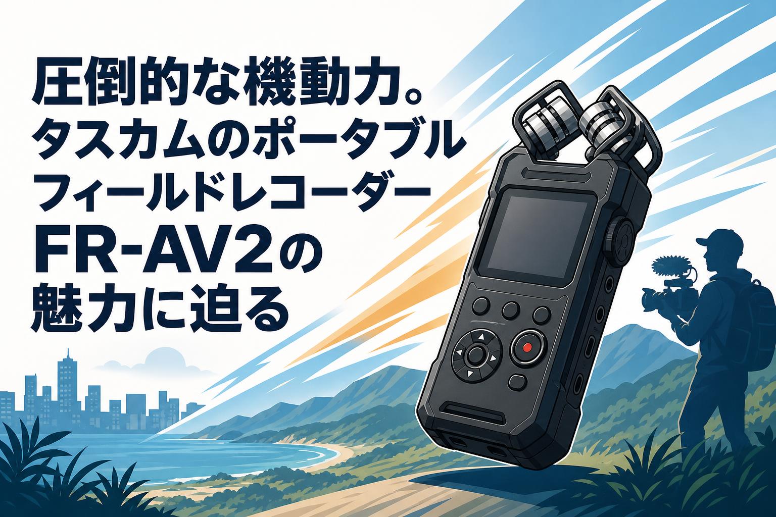 圧倒的な機動力。タスカムのポータブルフィールドレコーダーFR-AV2の魅力に迫る