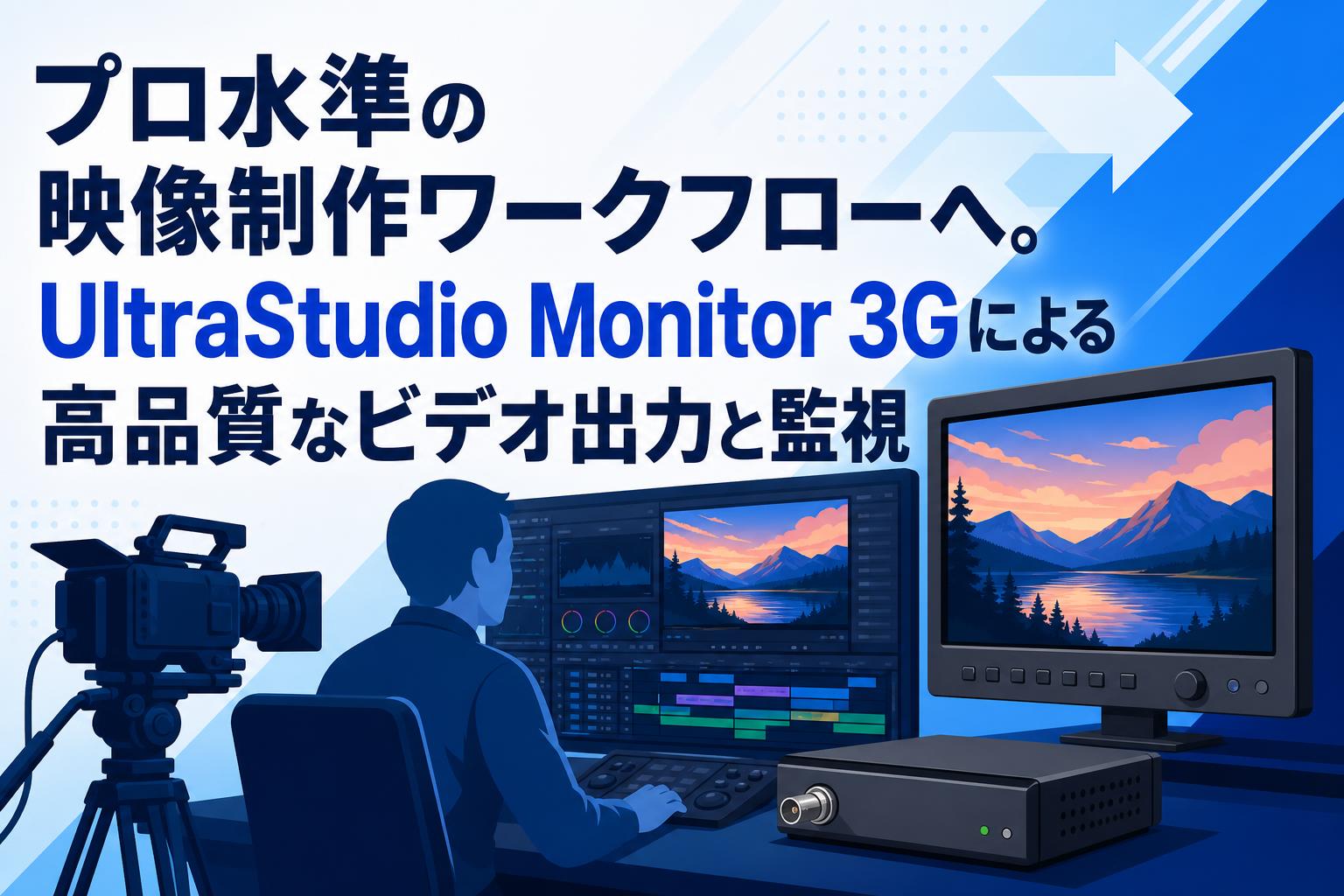 プロ水準の映像制作ワークフローへ。UltraStudio Monitor 3Gによる高品質なビデオ出力と監視
