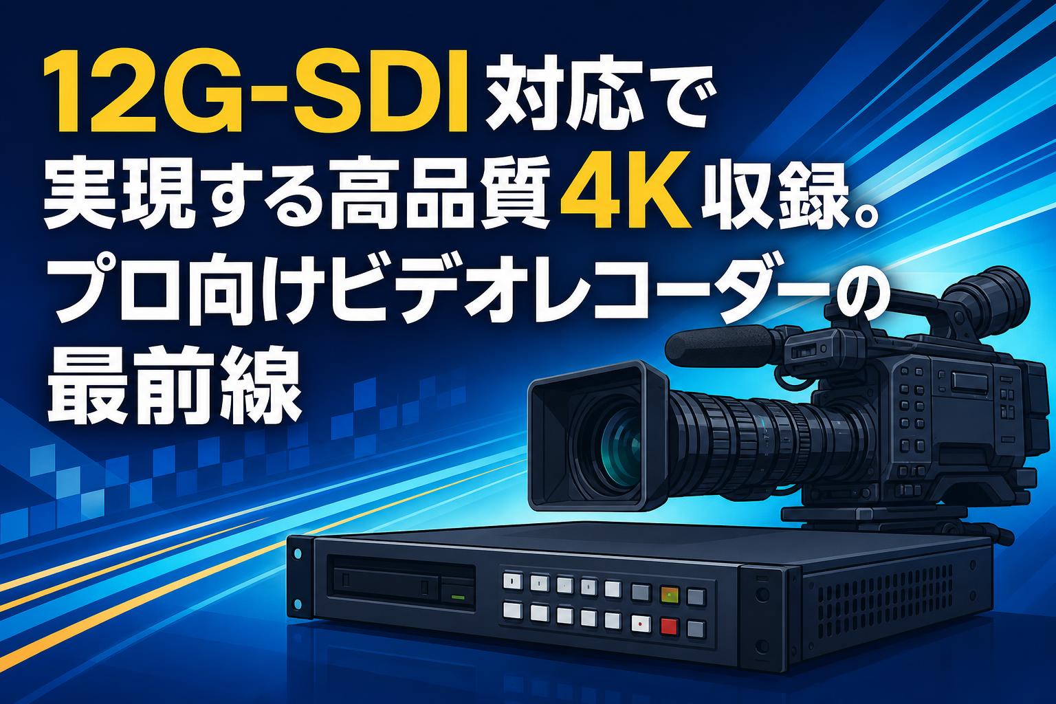12G-SDI対応で実現する高品質4K収録。プロ向けビデオレコーダーの最前線